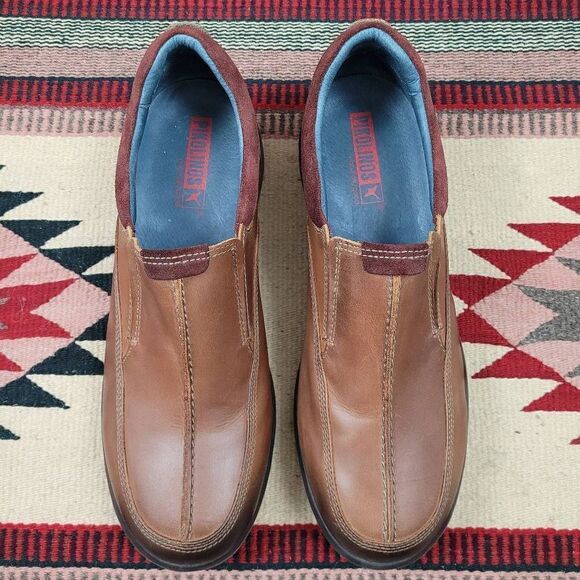 Pikolinos Bandajoz Brown Leather Slip On Loafers Moccasin Sz 46 US 12.5-13 - Picture 2 of 11